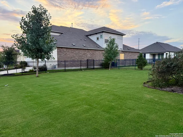 a view of a yard in front of house