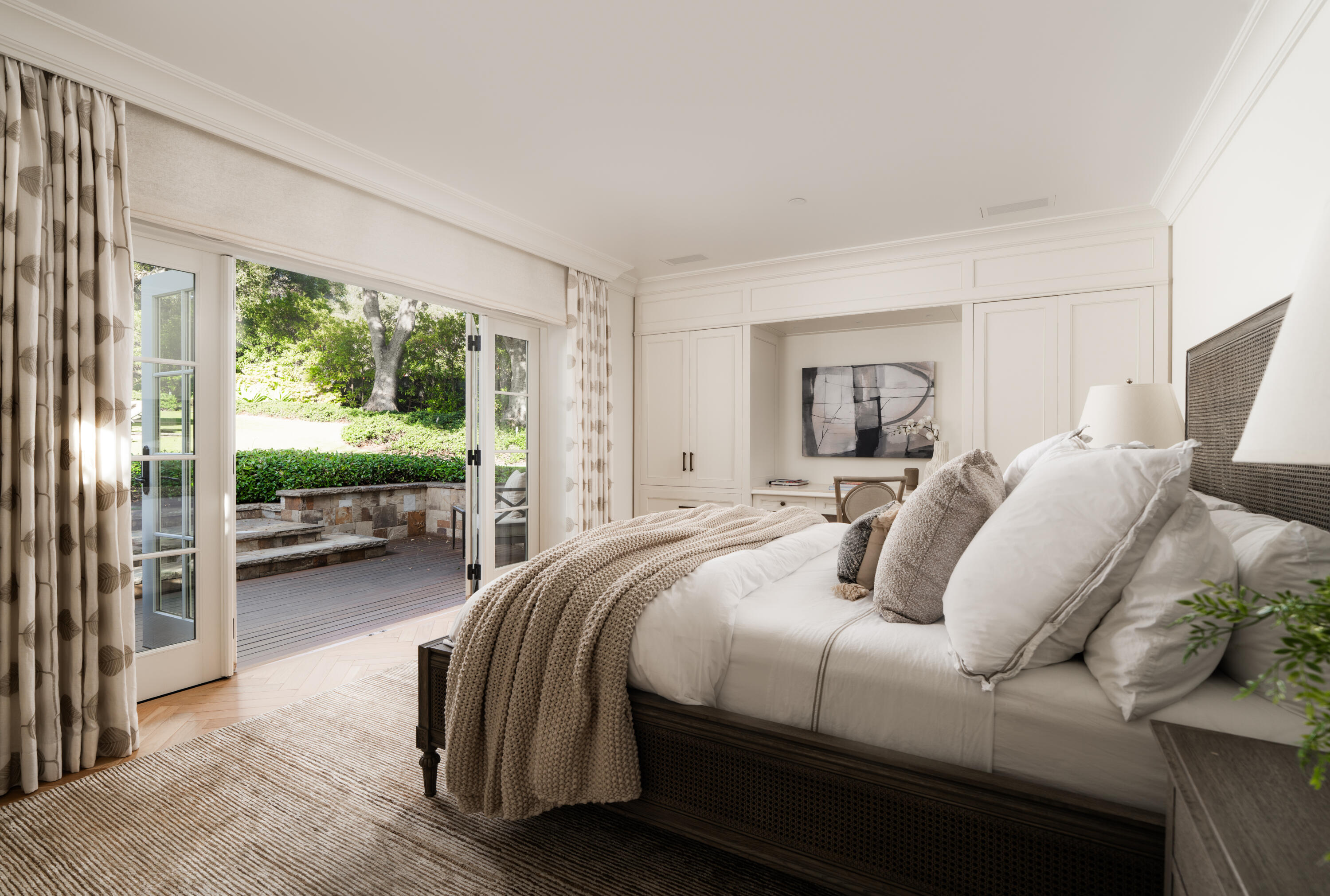 610 Olive Road Montecito, CA 93108 - Photo 32 of 34 a bedroom with a bed and a couch