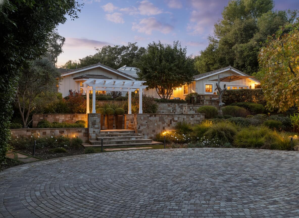 610 Olive Road Montecito, CA 93108 - Photo 34 of 34 a front view of a house with a yard
