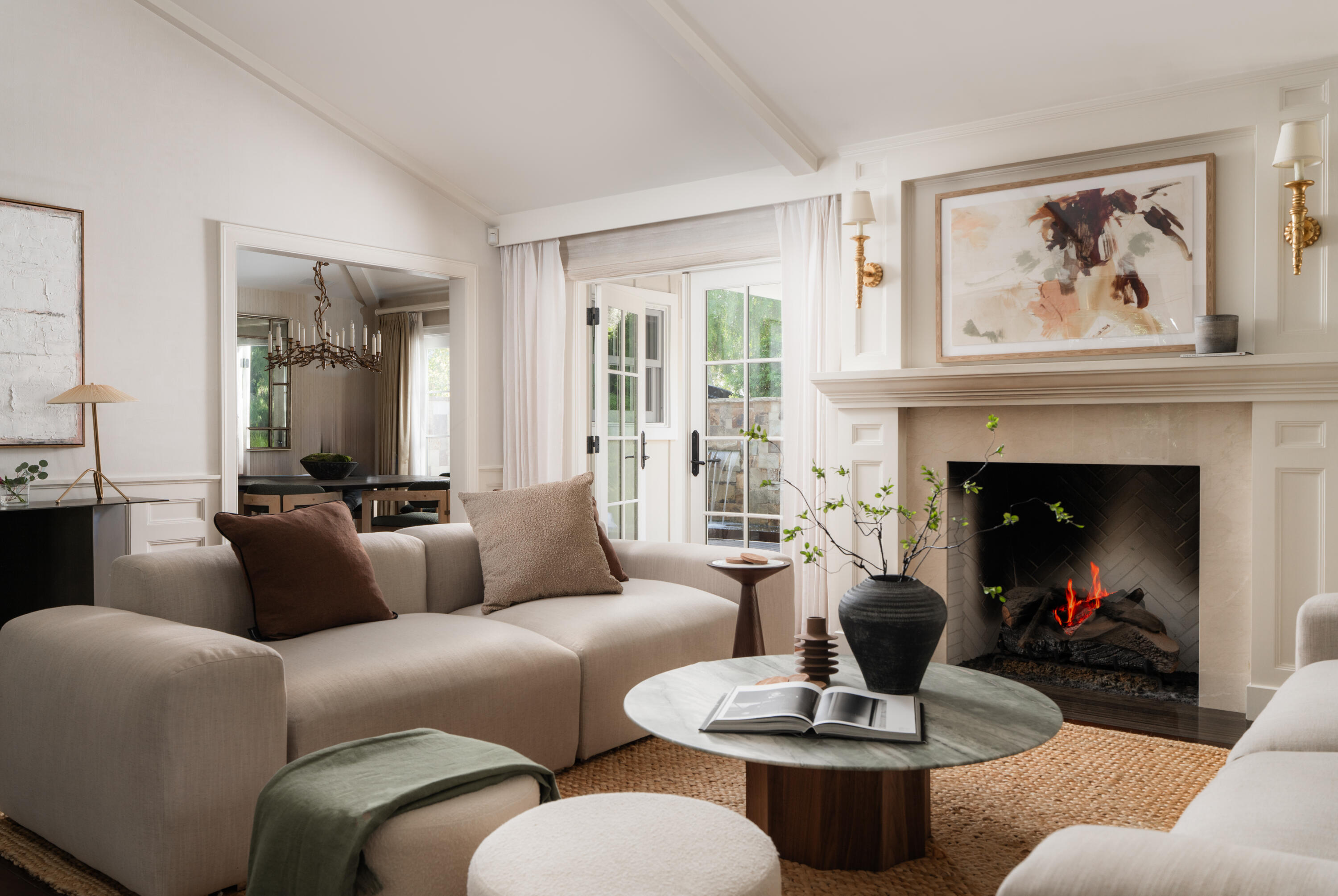 610 Olive Road Montecito, CA 93108 - Photo 8 of 34 a living room with furniture and a fireplace