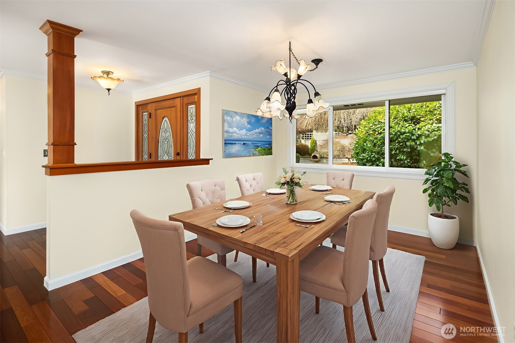 103 West Rivmont Drive Monroe, WA 98272 - Photo 15 of 34 a view of a dining room with furniture window and wooden floor
