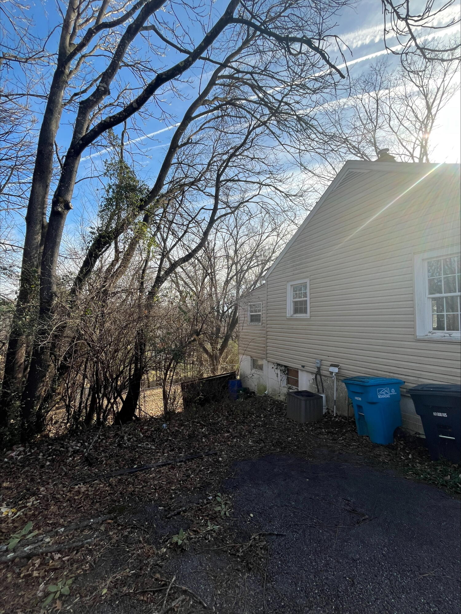 4529 Old Mountain Road Northeast Roanoke, VA 24019 - Photo 18 of 18 a backyard of a house with wooden fence and large trees