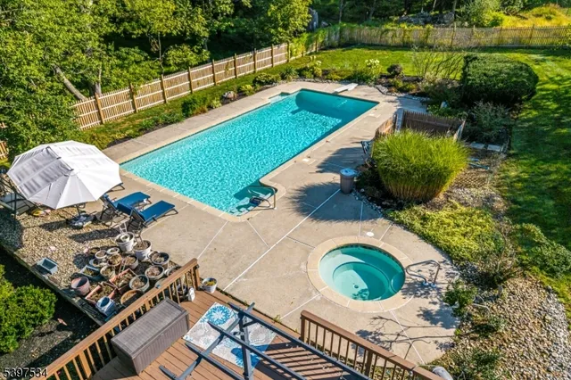 an aerial view of a house having outdoor space