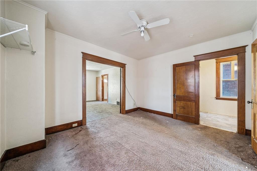 338 Catherine Street McKees Rocks, PA 15136 - Photo 8 of 25 a view of empty room with closet and fan