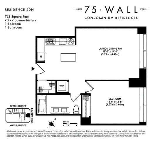 $950,000 | 75 Wall Street, Unit 20N | Financial District