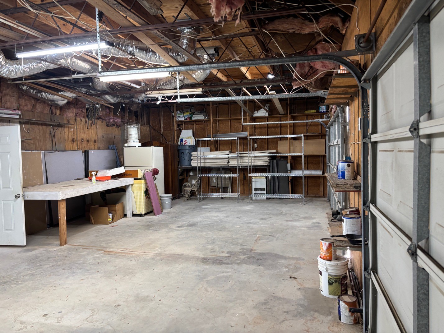 a view of storage and utility room