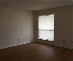 an empty room with a window