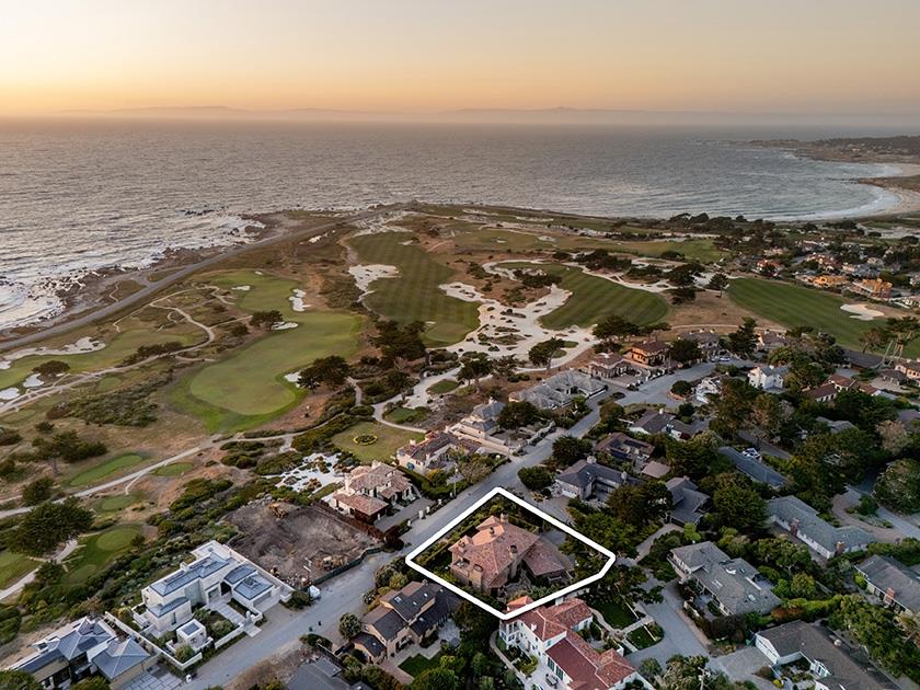 3017 Cormorant Road Pebble Beach, CA 93953 - Photo 38 of 42 an aerial view of house with yard