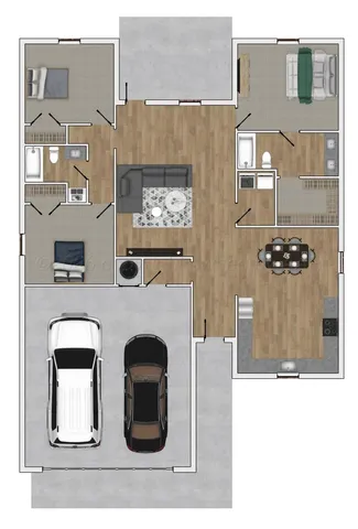 a picture of a bathroom with mirror and window