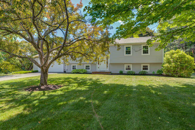 2 Willow Lane Cumberland, ME 04021 - Photo 2 of 58 Front yard with mature trees & plantings