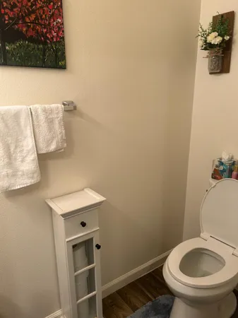 a bathroom with a toilet and a sink