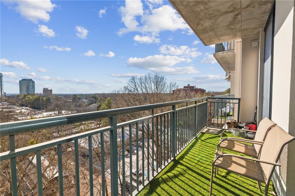 3040 Peachtree Road Northwest, Unit 605 Atlanta, GA 30305 - Photo 23 of 29 a view of balcony with furniture