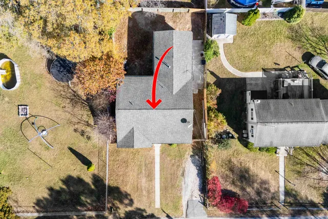 a bird view of a house