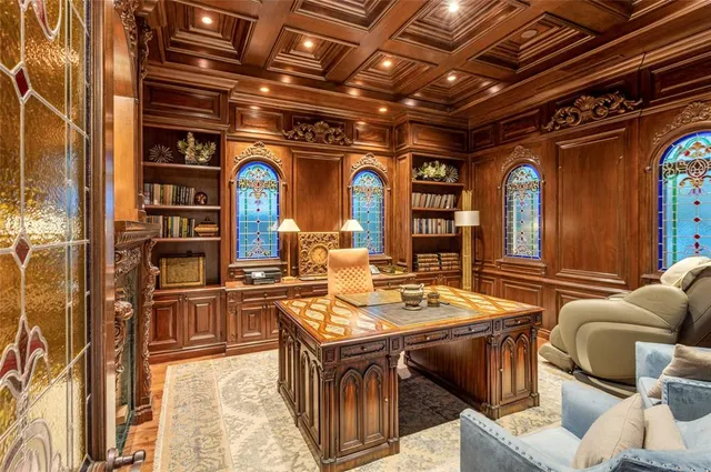 a view of an entryway with a door