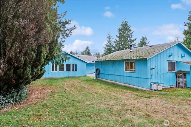 a backyard of a house