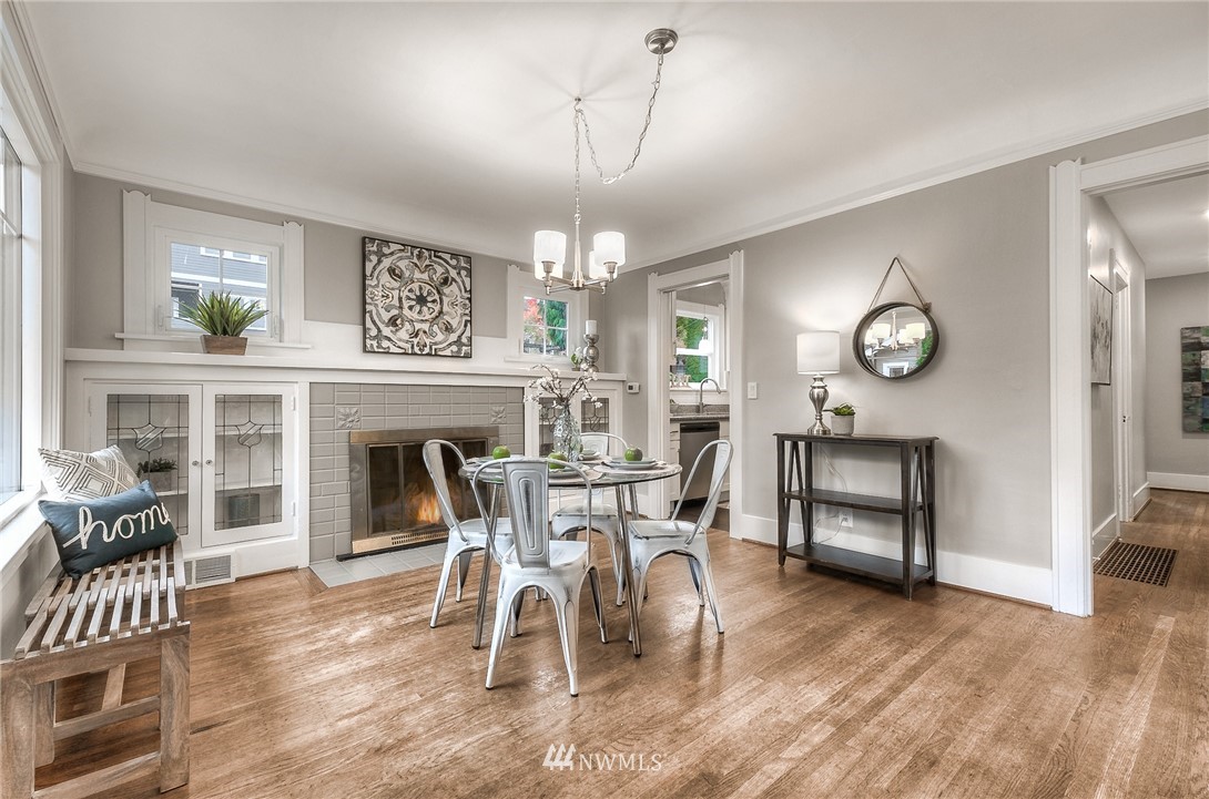 452 North 65th Street Seattle, WA 98103 - Photo 8 of 31 a view of a livingroom with furniture and a fireplace