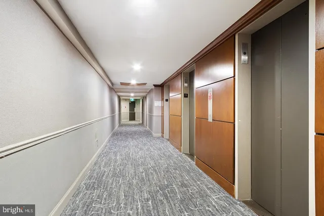 a view of hallway with stairs