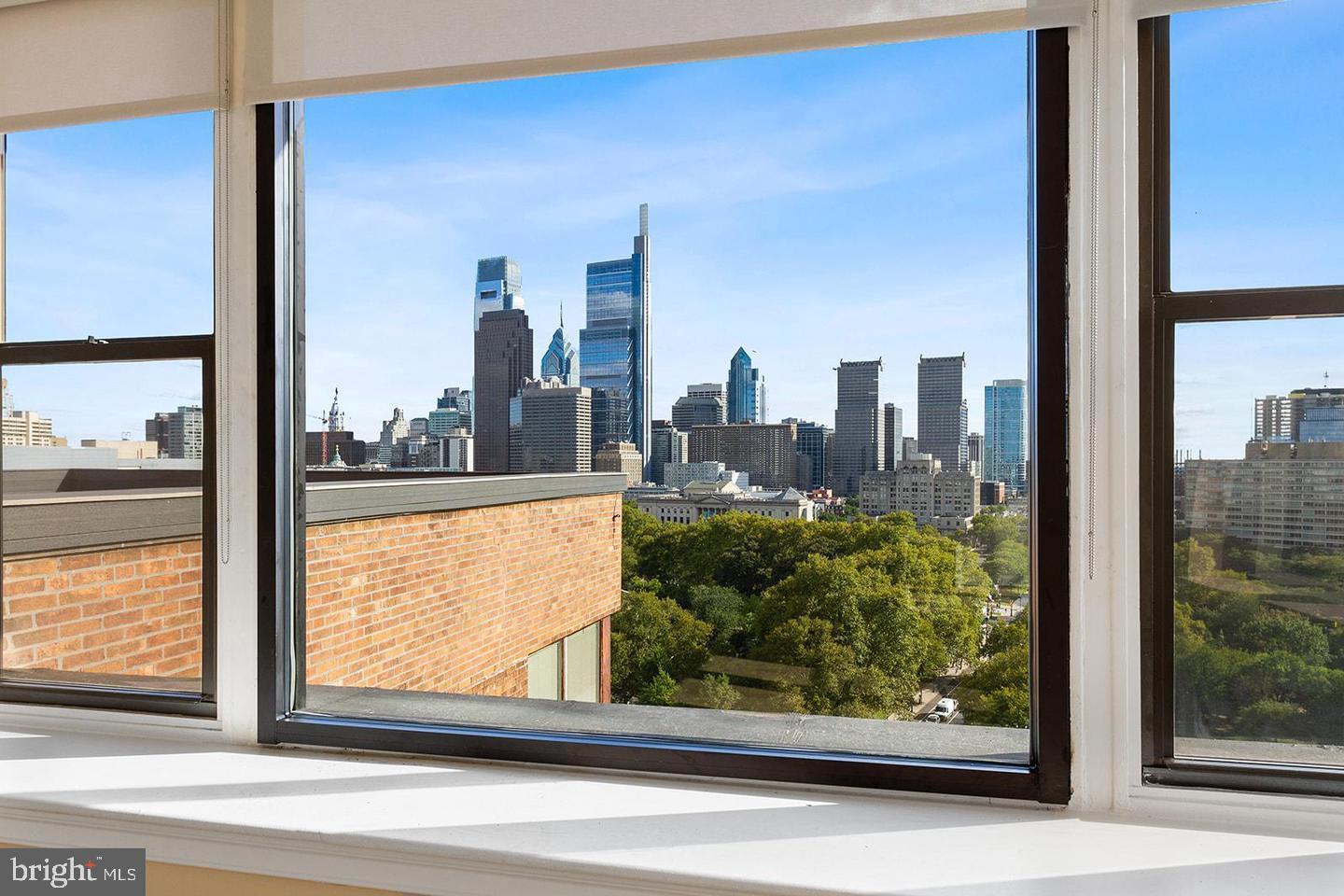2201 Pennsylvania Avenue, Unit 1204B Philadelphia, PA 19130 - Photo 18 of 46 a view of a city from a window