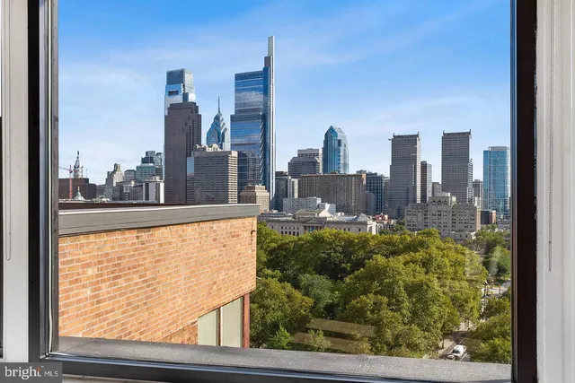 a view of a city from a window