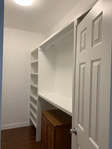 a view of closet area