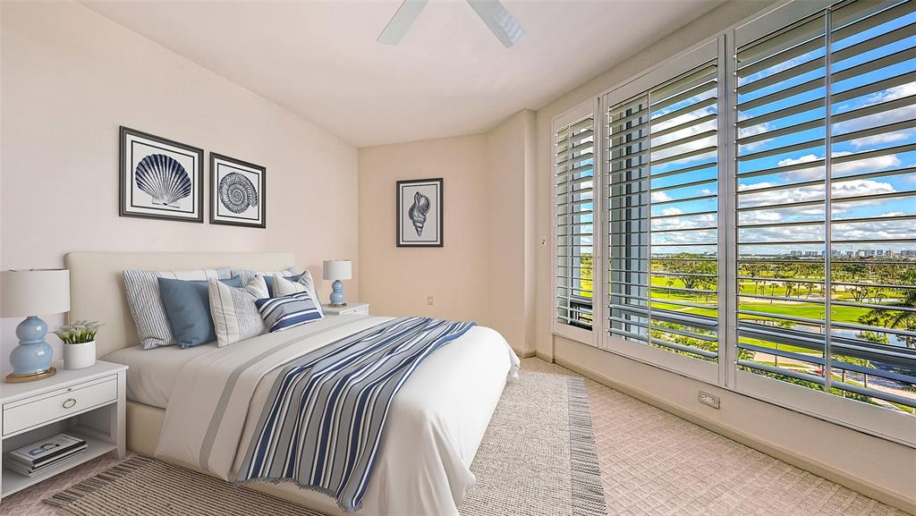 455 Longboat Club Road, Unit 608 Longboat Key, FL 34228 - Photo 21 of 57 Virtually staged second bedroom with amazing views of the city.