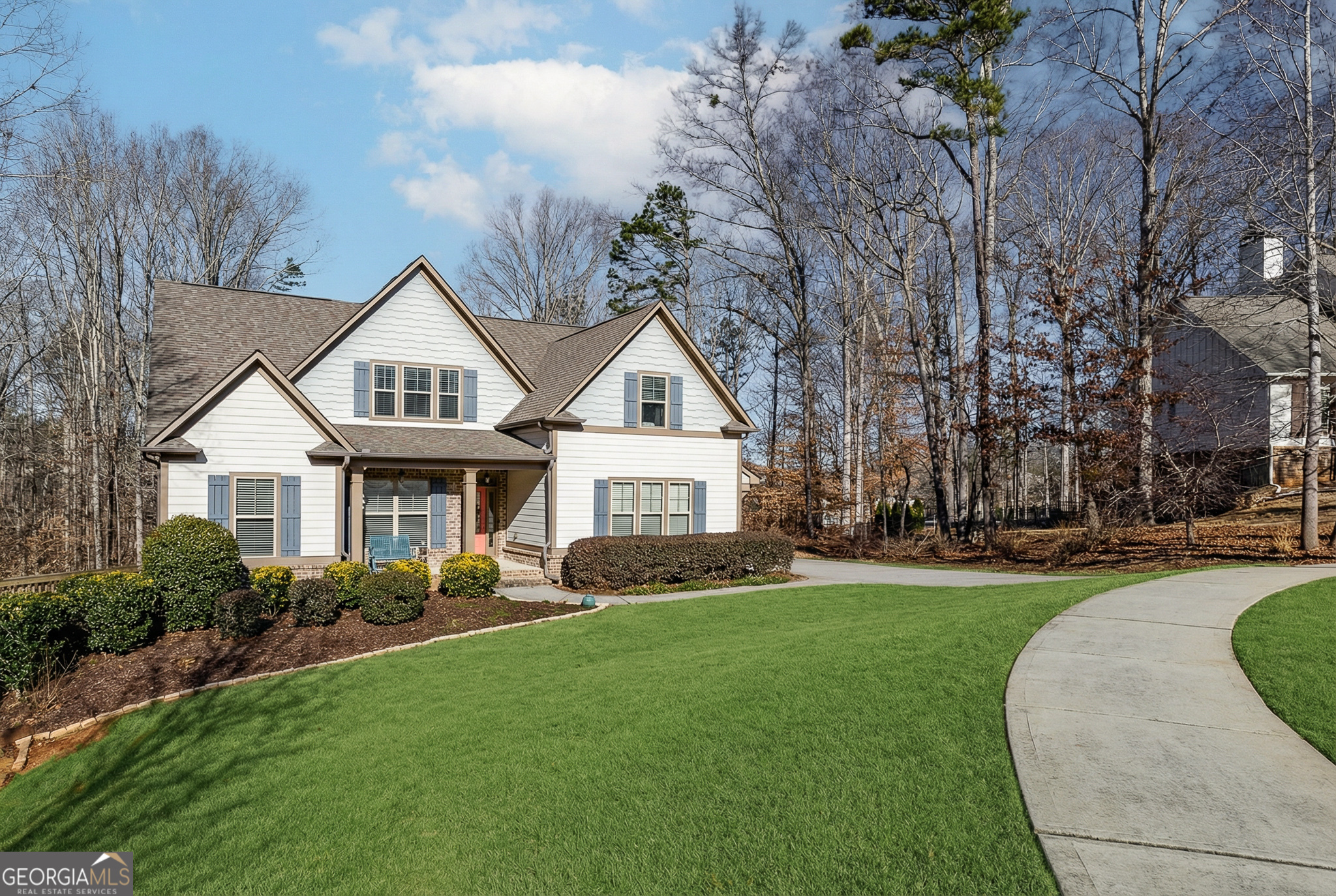 56 Creek Side Court Jefferson, GA 30549 - Photo 7 of 46 a front view of house with yard and green space