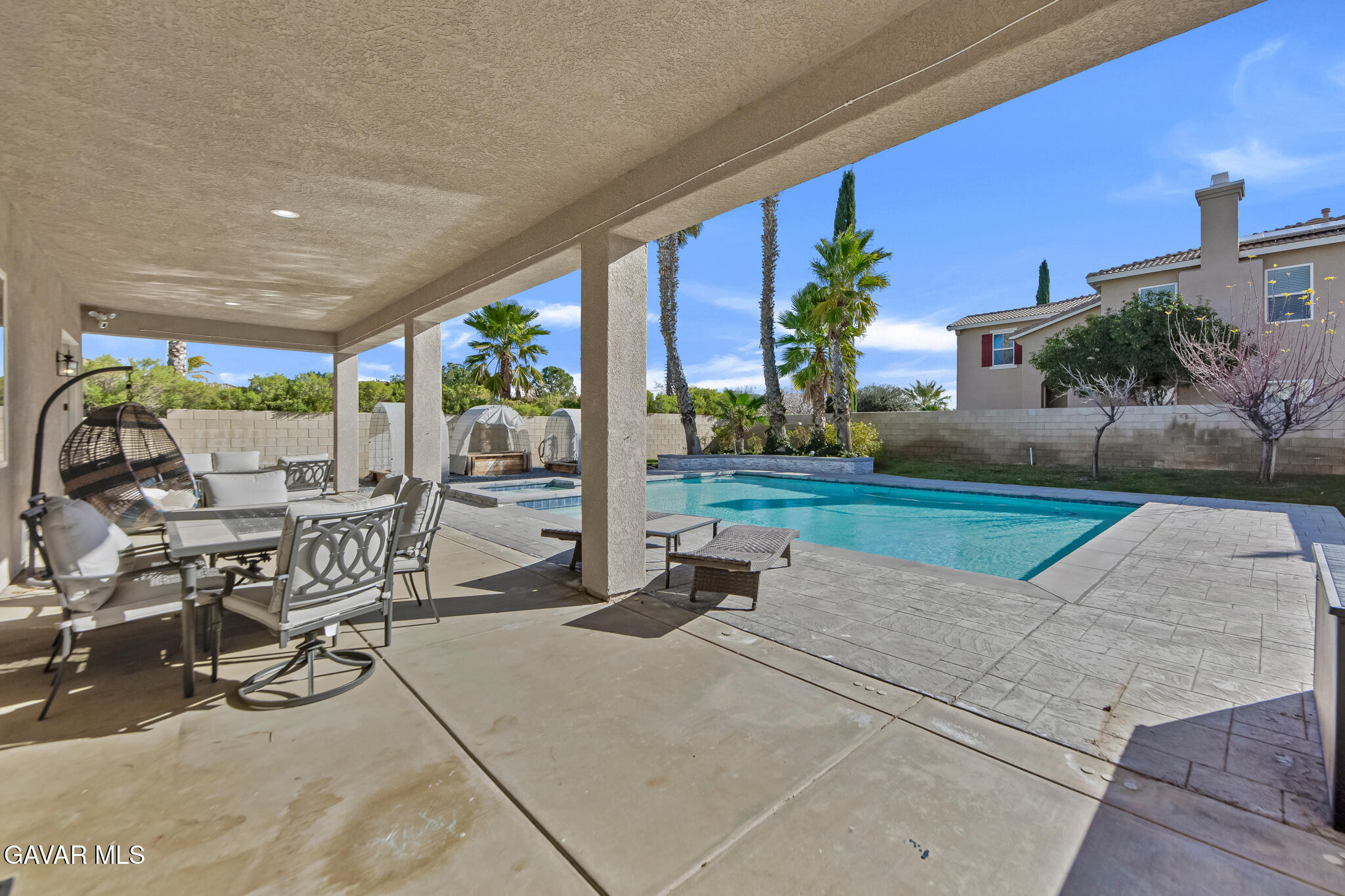 41632 Firenze Street Lancaster, CA 93536 - Photo 45 of 67 a building outdoor space with patio furniture and garden