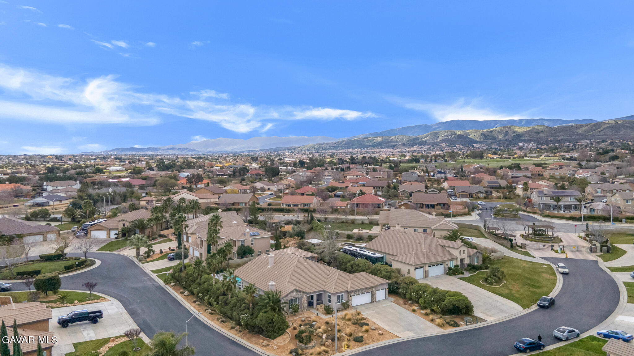 41632 Firenze Street Lancaster, CA 93536 - Photo 65 of 67 an aerial view of residential houses with outdoor space and trees
