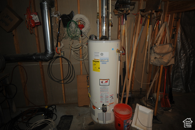 580 East 400 North Spring City, UT 84662 - Photo 37 of 40 Utility room featuring gas water heater
