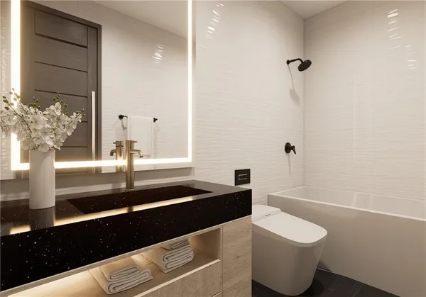 a bathroom with a sink and a bathtub