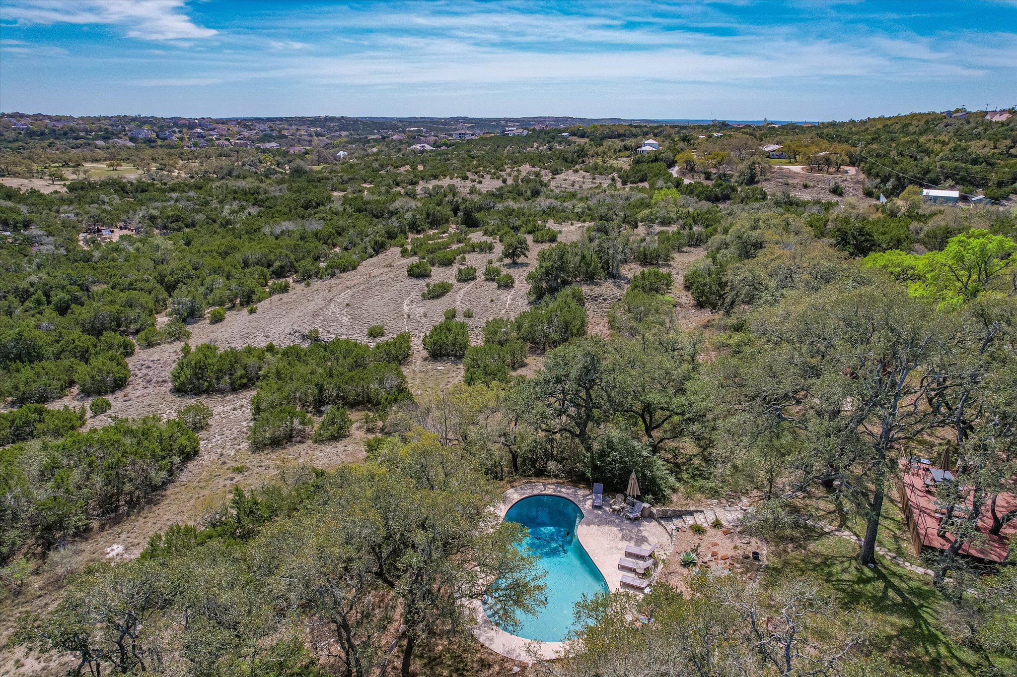 411 Whitetail Ridge Austin, TX 78737 - Photo 35 of 38 Aerial view of a pool