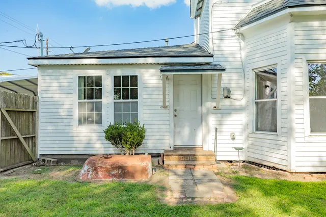 a backyard of a house