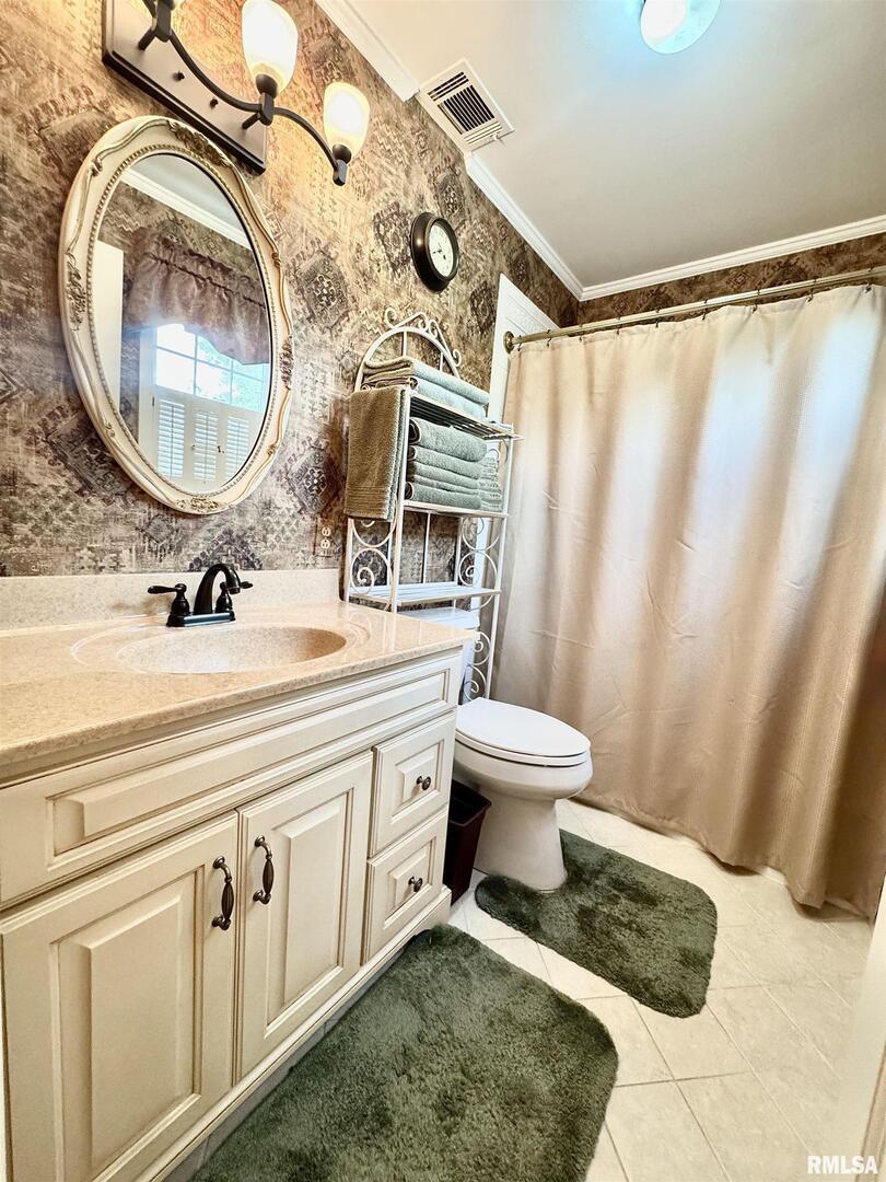 9879 Steel City Road Benton, IL 62812 - Photo 44 of 60 a bathroom with a sink a toilet and a mirror