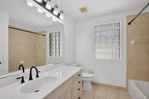 a view of backyard and shower