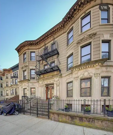 a front view of a building