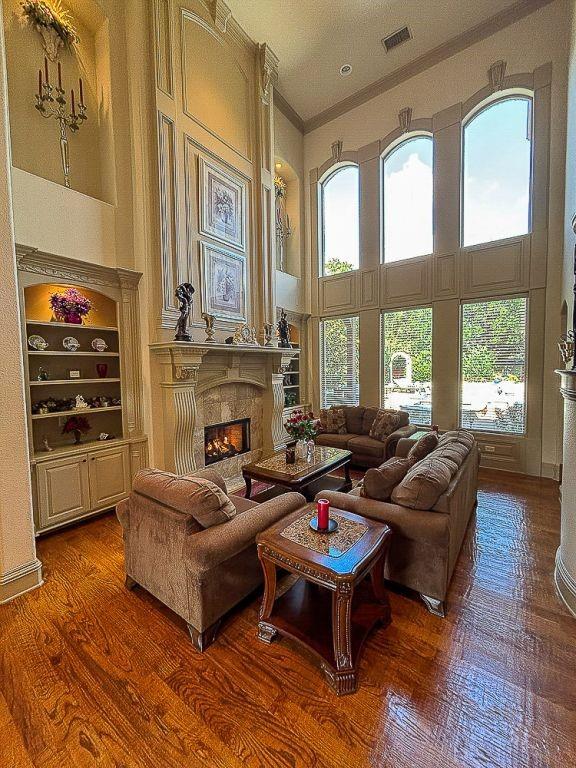7005 Peter's Path Colleyville, TX 76034 - Photo 8 of 40 a living room with furniture and a fireplace
