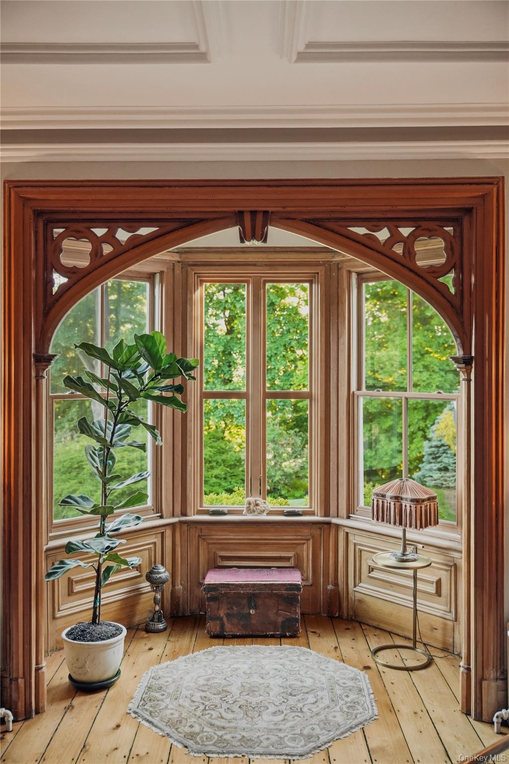 37 Paulding Avenue Cold Spring, NY 10516 - Photo 5 of 39 Original wood arches featuring traditional Hudson Valley post-industrial quatrefoil motif