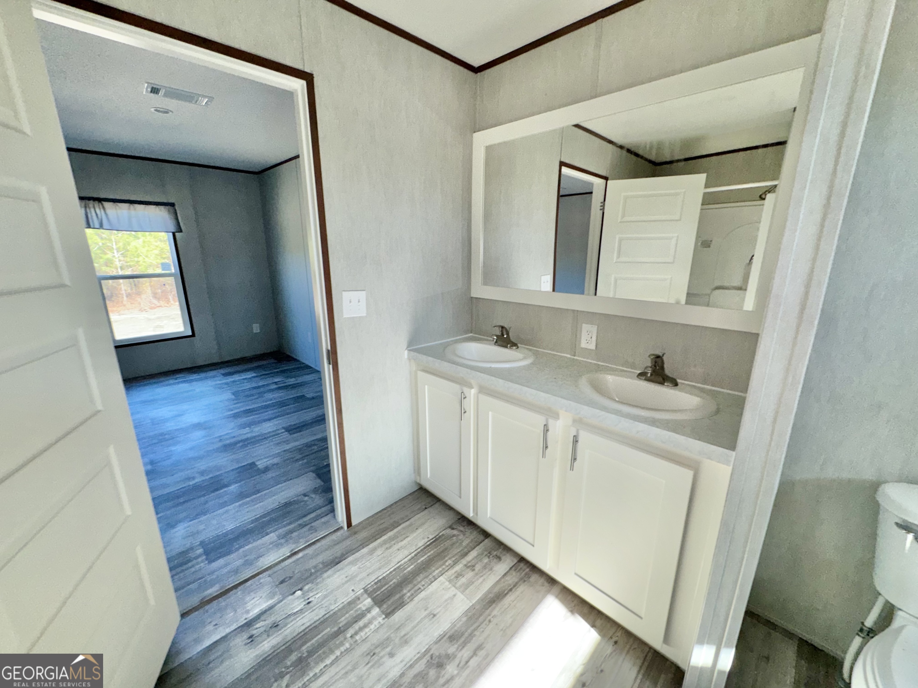 589 Ben Jackson Road Vidalia, GA 30474 - Photo 8 of 17 a bathroom with a sink and a mirror
