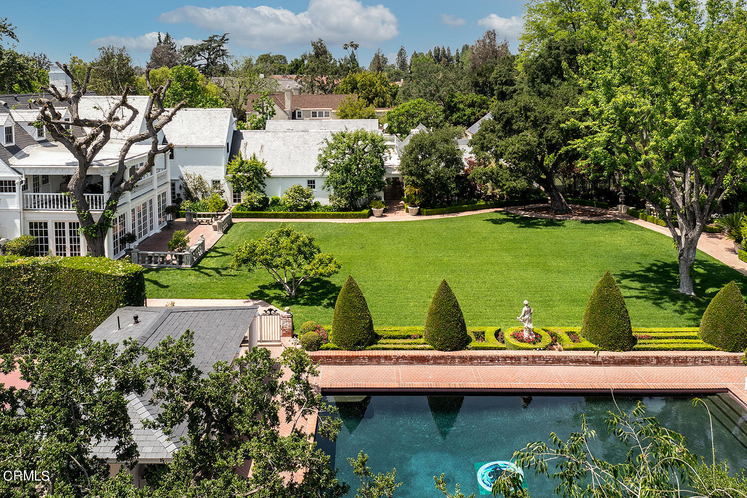 3001 Lombardy Road Pasadena, CA 91107 - Photo 58 of 74 an aerial view of a house with a yard lake lake view and mountain view