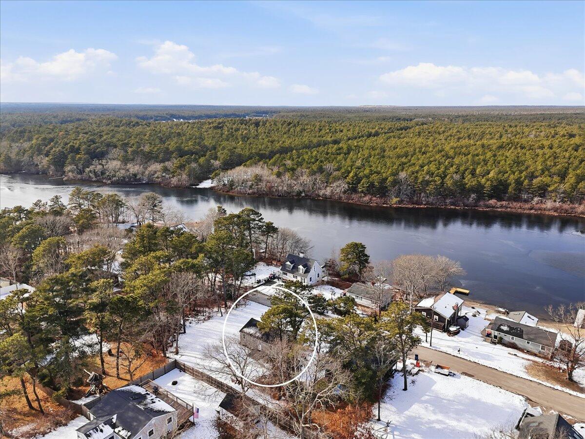 9 Blissful Lane East Wareham, MA 02538 - Photo 33 of 45 an aerial view of a houses with ocean view