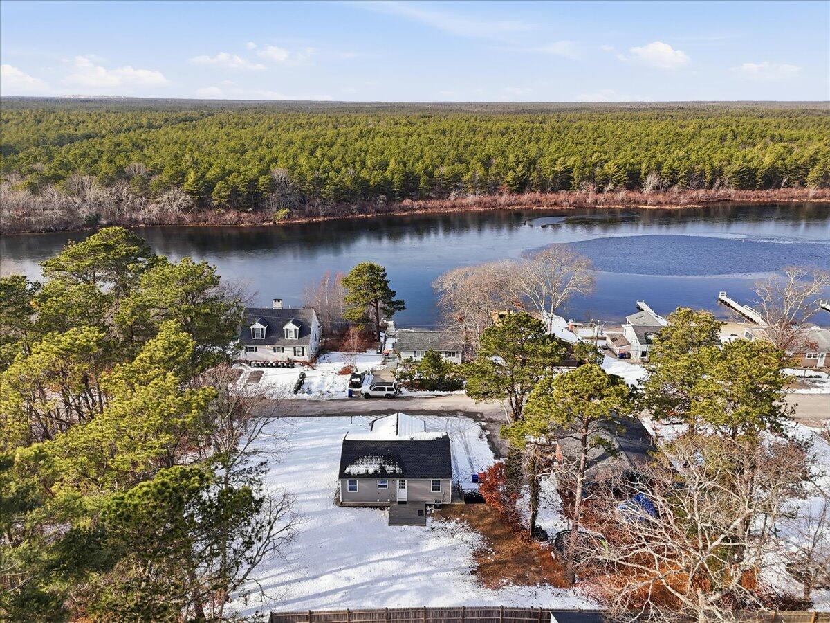 9 Blissful Lane East Wareham, MA 02538 - Photo 5 of 45 an aerial view of a house with a lake view