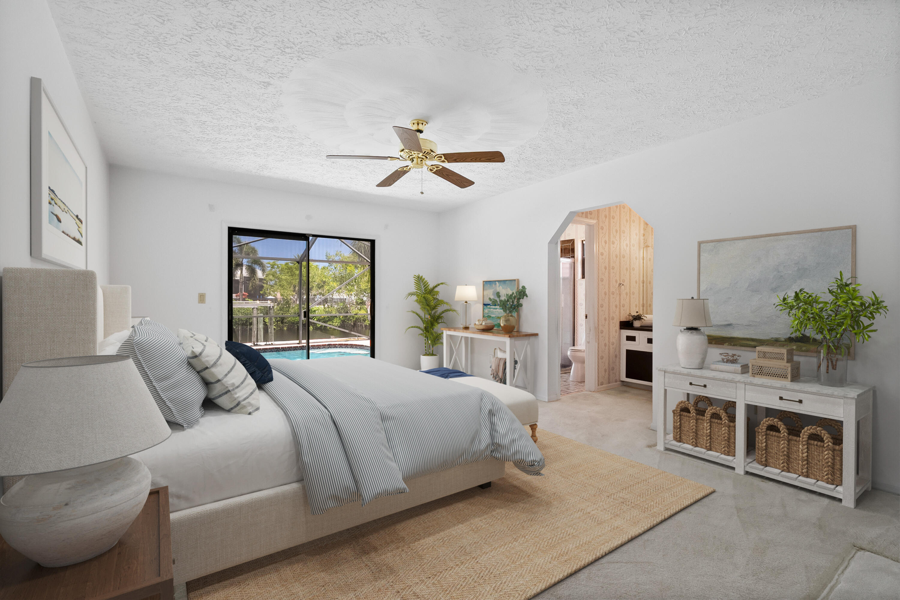 1545 Southwest Dyer Point Road Palm City, FL 34990 - Photo 27 of 44 Primary Suite-staged