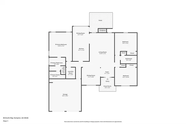$299,900 | 80 Knolls Ridge, Hampton, GA 30228