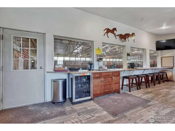a kitchen with lots of counter top space