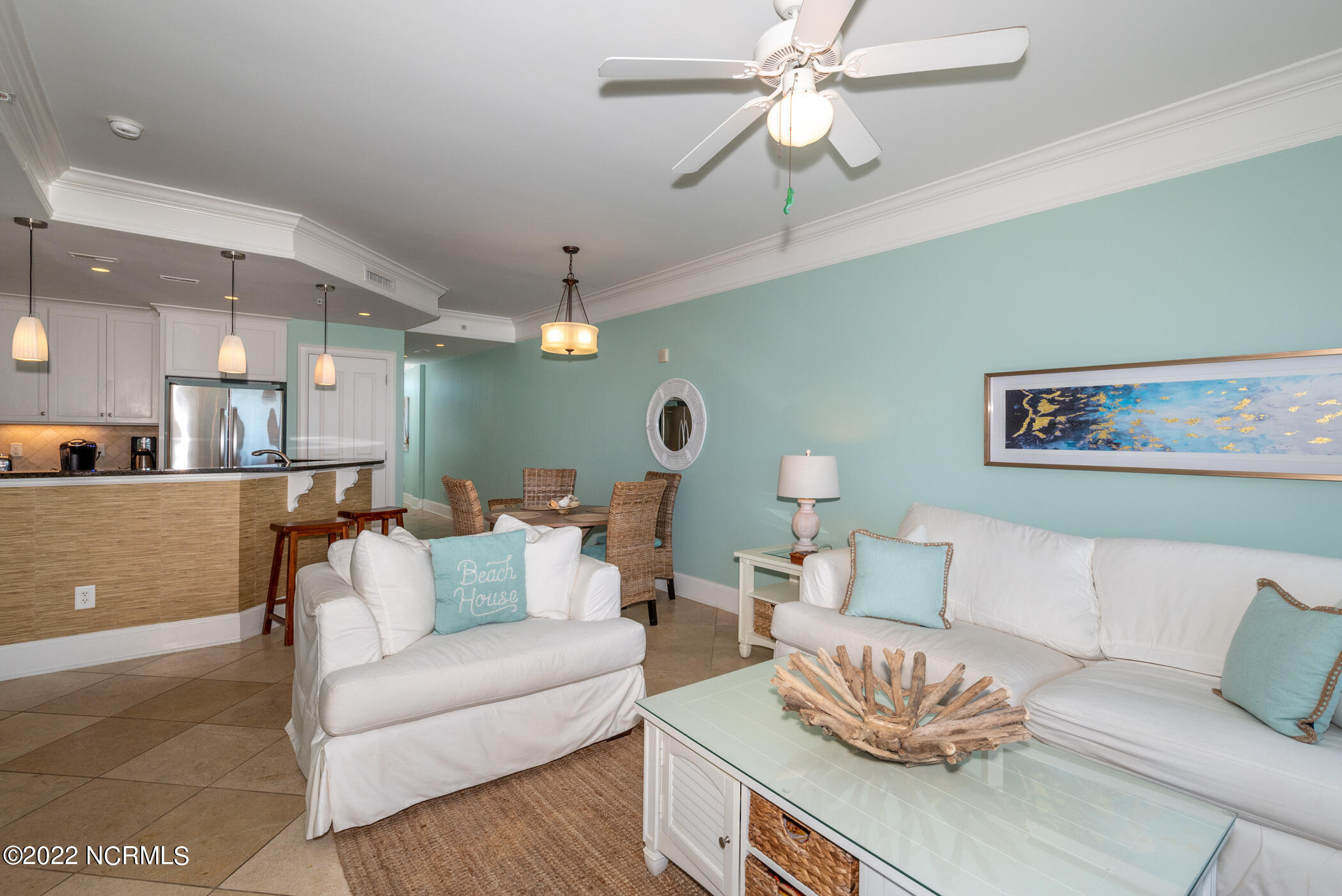 1435 Salter Path Road, Unit D3 Indian Beach, NC 28512 - Photo 8 of 28 Living Area to Kitchen
