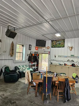 a car parked in a garage