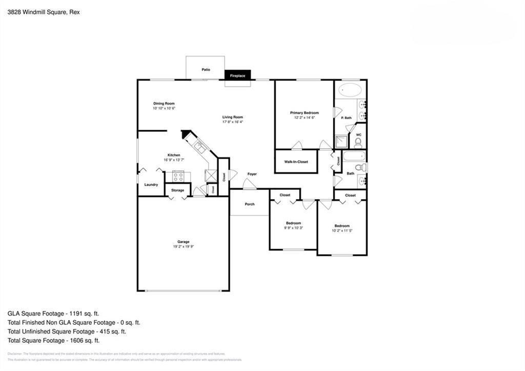 3828 Windmill Circle Rex, GA 30273 - Photo 17 of 17 a picture of a floor plan
