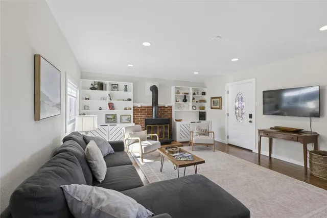 a view of a kitchen area with furniture and window