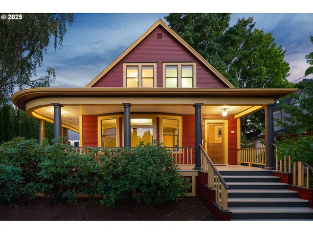 a front view of a house with a porch