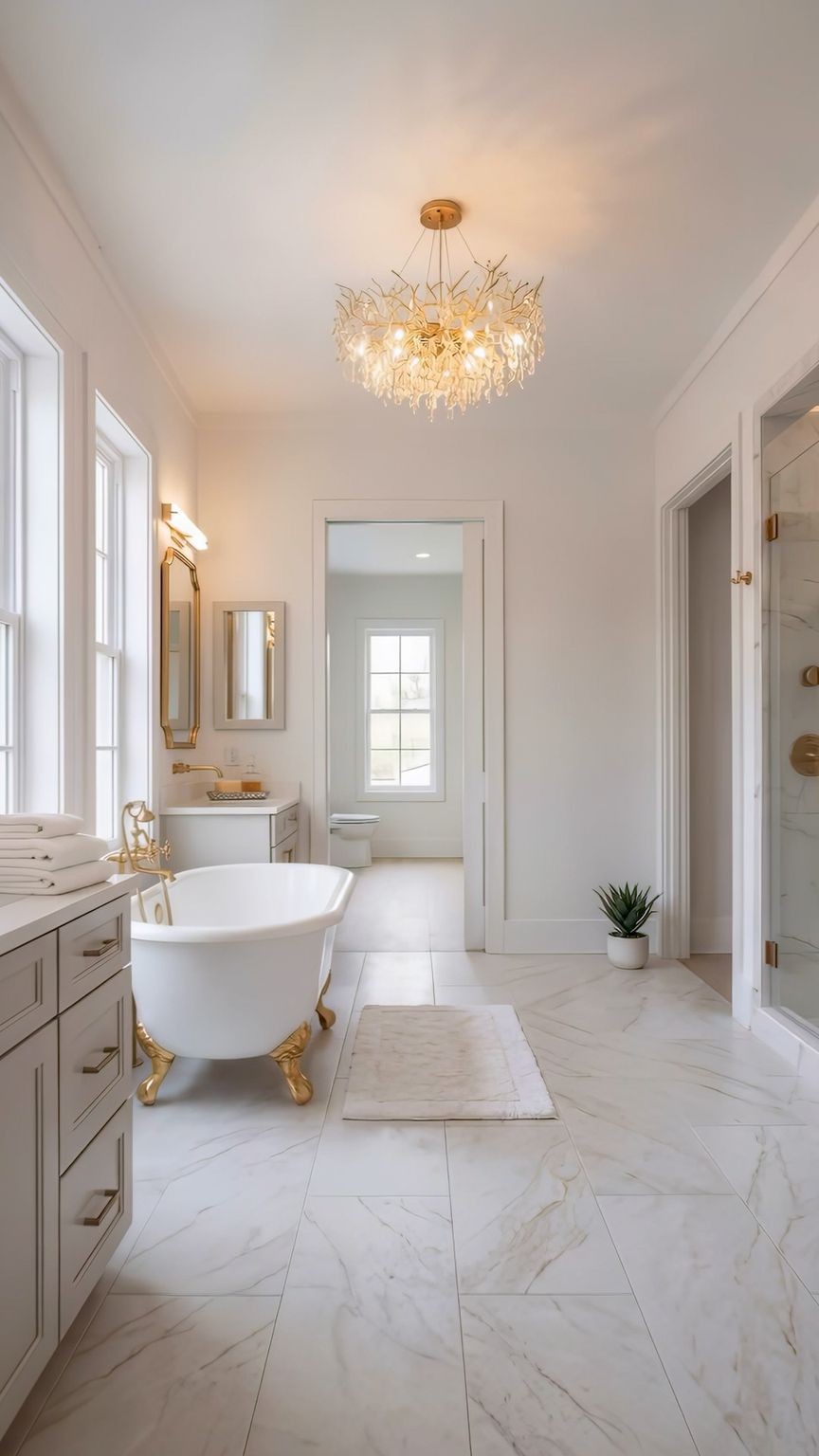 6801 Flat Creek Road College Grove, TN 37046 - Photo 12 of 20 a large spacious bathroom with a large tub shower and fireplace